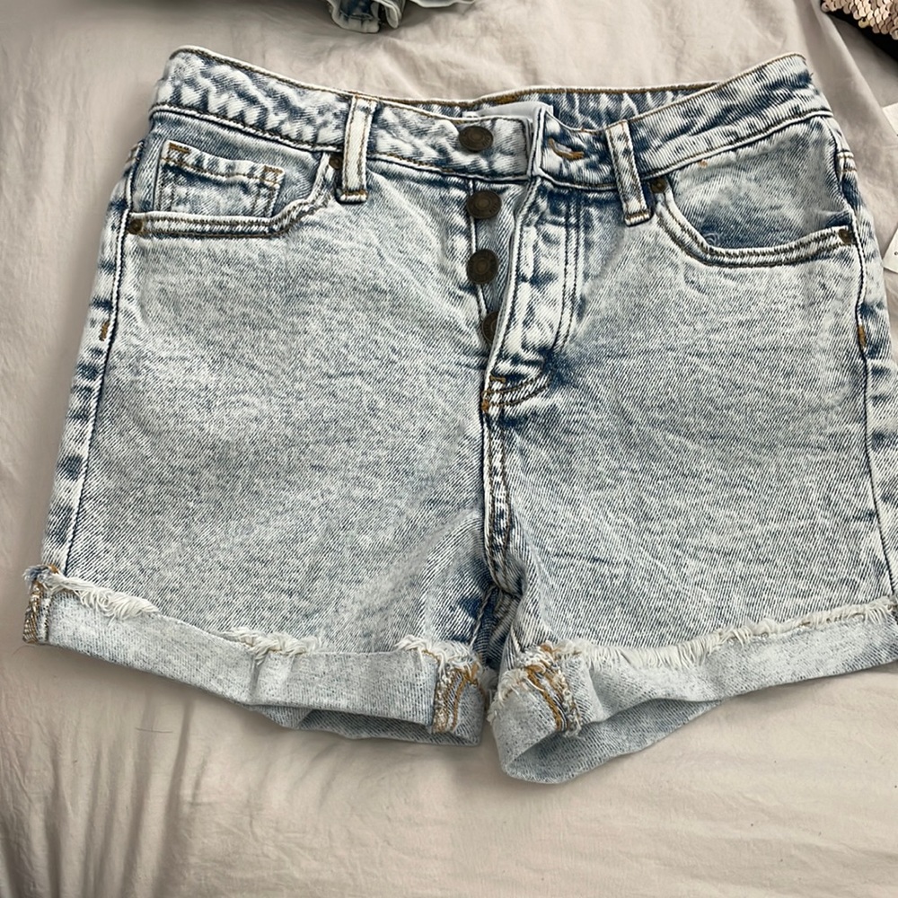 RSQ super high rise mom  denim shorts